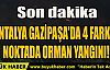 ANTALYA GAZİPAŞA'DA 4 FARKLI NOKTADA ORMAN YANGINI!