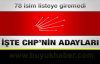 CHP'nin aday listesi açıklandı
