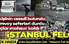 İstanbul'da yolları su bastı; tramvay seferi durdu