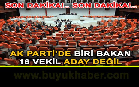 16 milletvekili aday olmadı