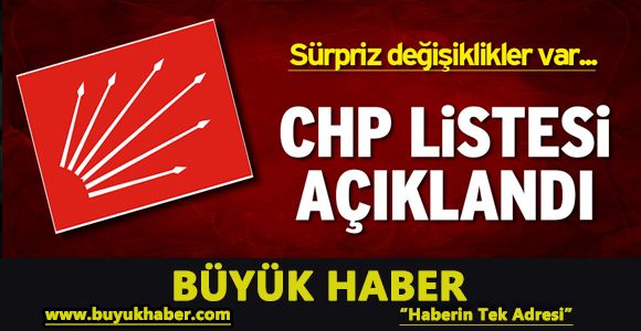 1 Kasım Genel Seçim: CHP Milletvekili aday listesi