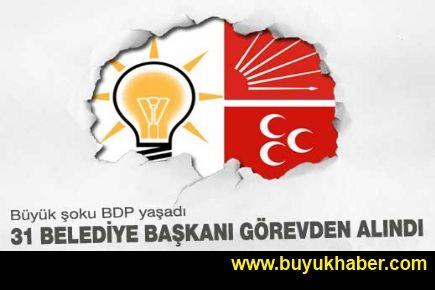 31 Belediye Başkanı görevden alındı