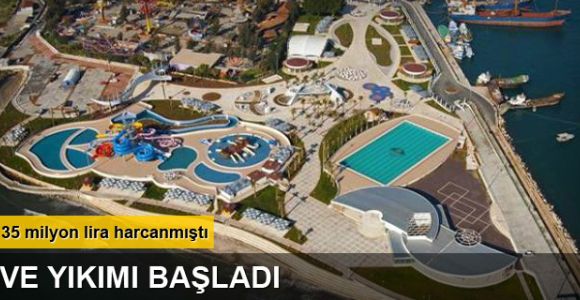 35 milyon liralık parkın yıkımına başlandı