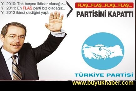 Abdüllatif Şener'in partisi kapandı