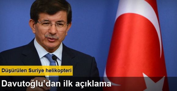 Ahmet Davutoğlu'ndan 'Suriye helikopteri' açıklaması