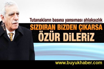 Ahmet Türk: Tutanakların sızdırılması ahlaksızlık