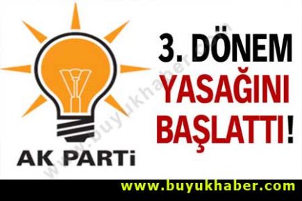 AK Parti 3. dönem yasağını başlattı!