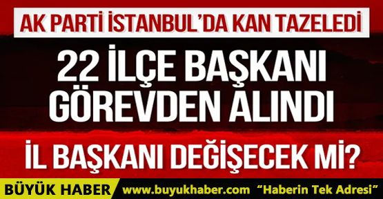 AK Parti İstanbul'da 22 ilçe başkanı görevden alındı