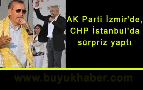 AK Parti İzmir'de, CHP İstanbul'da sürpriz yaptı.