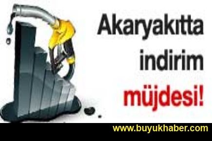 Akaryakıt fiyatlarında indirim yapıldı