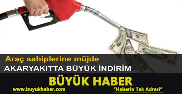 Akaryakıtta büyük indirim