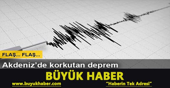 Akdeniz'de 4.9 büyüklüğünde deprem