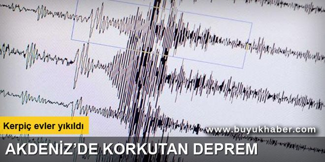 Akdeniz'de deprem