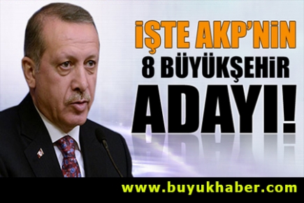 AKP'nin 8 büyükşehir adayı