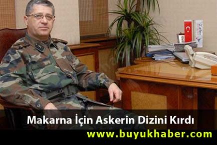 Albay Soğuk Makarna Getiren Askerin Dizini Kırdı