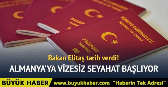 Almanya'ya vizesiz seyahat Ekim 2016'da başlıyor