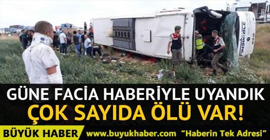 Amasya'da yolcu otobüsü devrildi: Ölüler ve yaralılar var