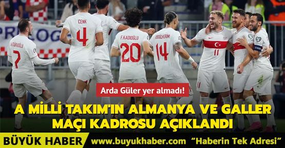 Arda Güler yer almadı