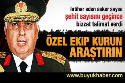 Asker intiharlarına özel ekip