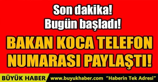 BAKAN KOCA TELEFON NUMARASI PAYLAŞTI!