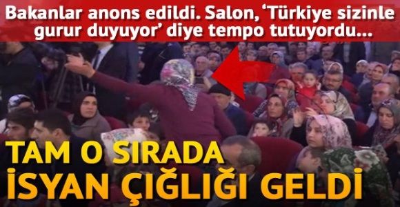 Bakanlar, Ermenek'te tapu dağıtımı töreninde protesto edildi