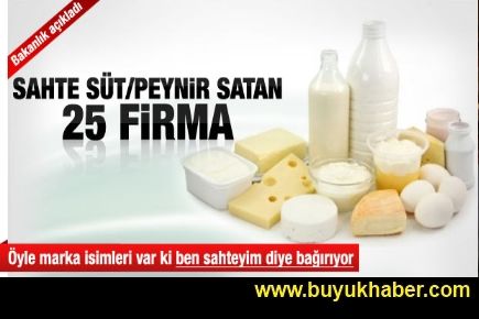 Bakanlık hileli süt ürünü satan markaları açıkladı