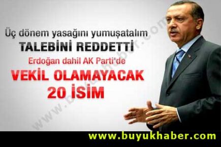 Başbakan Erdoğan üç dönem talebine resti çekti