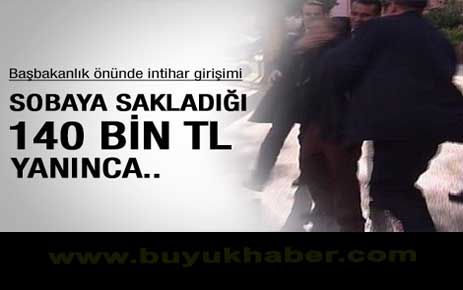 Başbakanlık önünde intihar girişimi