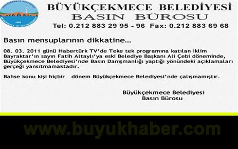 Basın mensuplarının dikkatine...