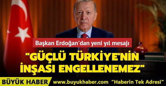 Başkan Erdoğan'dan yeni yıl mesajı