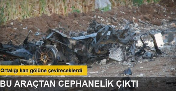 Batman’da bomba yüklü patlatılan araçtan cephanelik çıktı