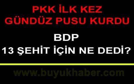 BDP, 13 şehit için ne dedi?