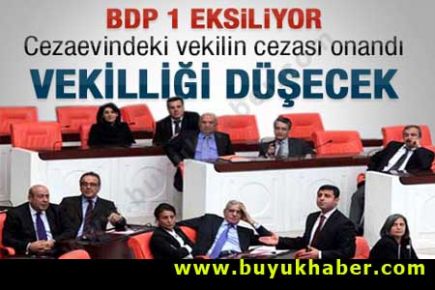 BDP 1 vekil azalıyor