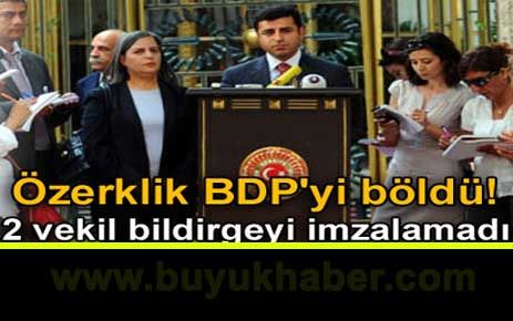 BDP'de özerklik krizi çıktı!