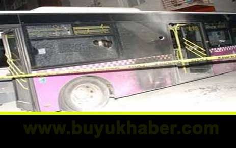 Belediye otobüse molotoflu saldırı