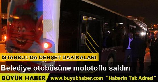 Belediye otobüsüne molotof attılar