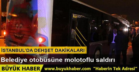 Belediye otobüsüne molotof attılar