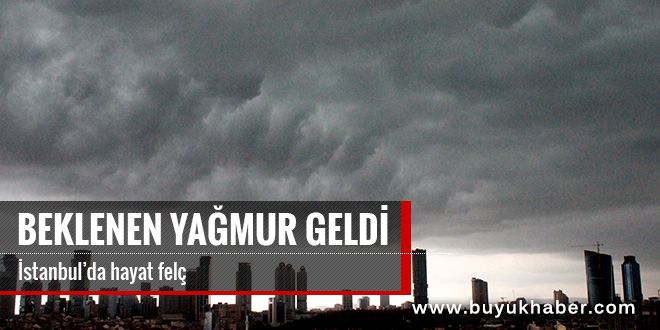 Beylikdüzü'nde beklenen yağış başladı