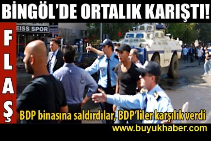 Bingöl'de BDP İl Binası saldırıya uğradı