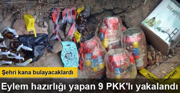 Bingöl'de eylem hazırlığı yapan 9 PKK'lı yakalandı