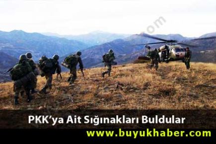 Bingöl'de PKK'ya Ait 3 Sığınak ve 6 Malzeme Deposu Bulundu