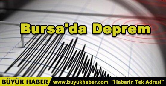 Bursa'da Deprem