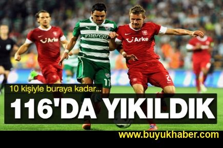 Bursaspor 116. dakikada yıkıldı