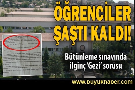 Bütünleme sınavında ilginç sorular