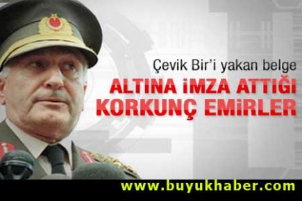 Çevik Bir'i yakan belge