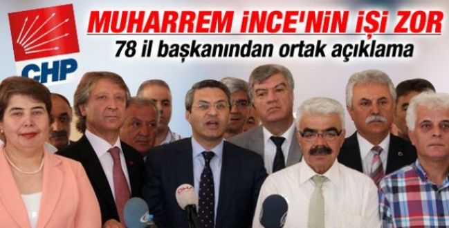 CHP 78 il başkanı Kılıçdaroğlu'nu destekliyor