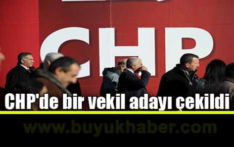 CHP'de bir vekil adayı çekildi.