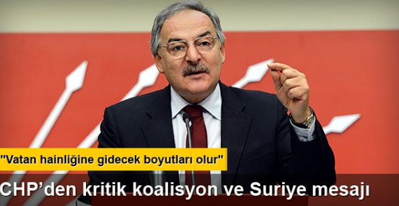 CHP'den koalisyon ve Suriye mesajı