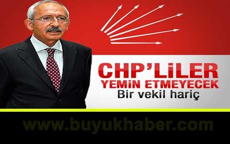 CHP'liler yemin etmeyecek.