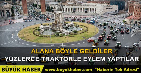 Çiftçilerden 575 traktörlü eylem